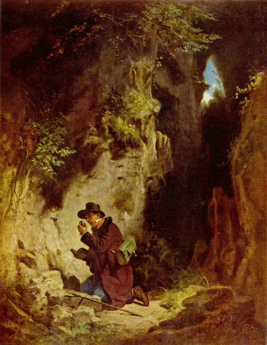 {{ product_title }} Fine Art Print | {{ product_vendor }} Jakero77 Carl Spitzweg - The Geologist (1860) Biedermeier - 17" x 22" Fine Art Print Art Print  Jakero77