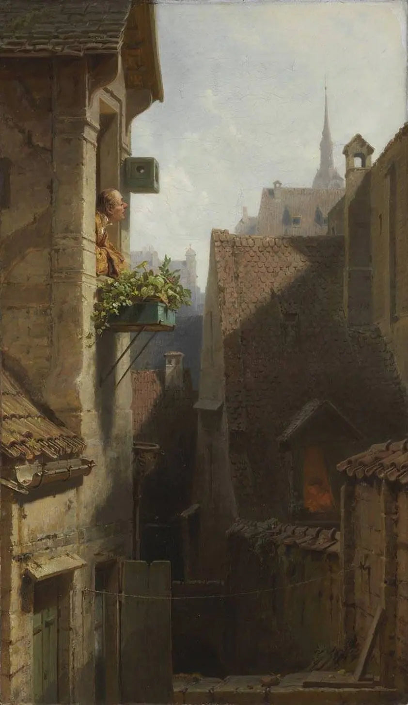 {{ product_title }} Fine Art Print | {{ product_vendor }} Jakero77 Carl Spitzweg - The Hypochondriac (1865) Germany - 17" x 22" Fine Art Print Art Print  Jakero77