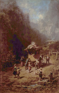 {{ product_title }} Fine Art Print | {{ product_vendor }} Jakero77 Carl Spitzweg - The Stagecoach (1880) Germany - 17" x 22" Fine Art Print Art Print  Jakero77
