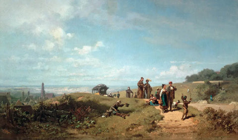 {{ product_title }} Fine Art Print | {{ product_vendor }} Jakero77 Carl Spitzweg - The Sunday Walk (1865) Germany - 17" x 22" Fine Art Print Art Print  Jakero77