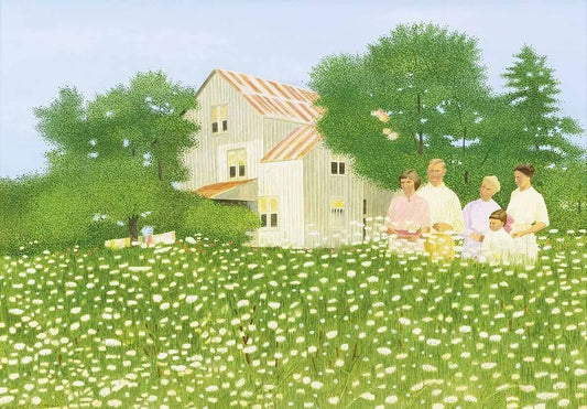 {{ product_title }} Fine Art Print | {{ product_vendor }} Jakero77 Carroll Cloar - The Big House in Big Flat - 17" x 22" Fine Art Print Art Print  Jakero77