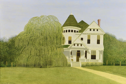 {{ product_title }} Fine Art Print | {{ product_vendor }} Jakero77 Carroll Cloar - Weeping Willow (1967) Signed - 17" x 22" Fine Art Print Art Print  Jakero77