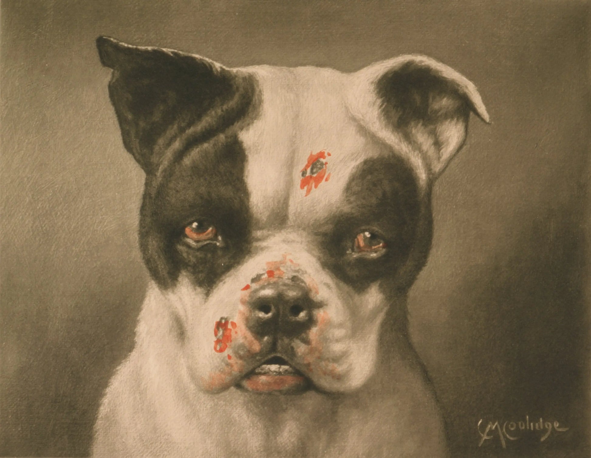 {{ product_title }} Fine Art Print | {{ product_vendor }} Jakero77 Cassius M. Coolidge - I'm a Bad Dog! What Kind of Dog are You? (1985) - 17" x 22" Fine Art Print Art Print  Jakero77