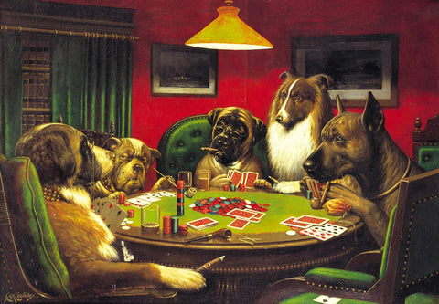 {{ product_title }} Fine Art Print | {{ product_vendor }} Jakero77 Cassius Marcellus Coolidge - A Bold Bluff, Poker (1903) Signed - 17" x 22" Print Art Print  Jakero77