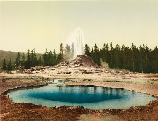{{ product_title }} Fine Art Print | {{ product_vendor }} Jakero77 Castle Geyser Yellowstone National Park (1898) - 17" x 22" Fine Art Print Art Print  Jakero77