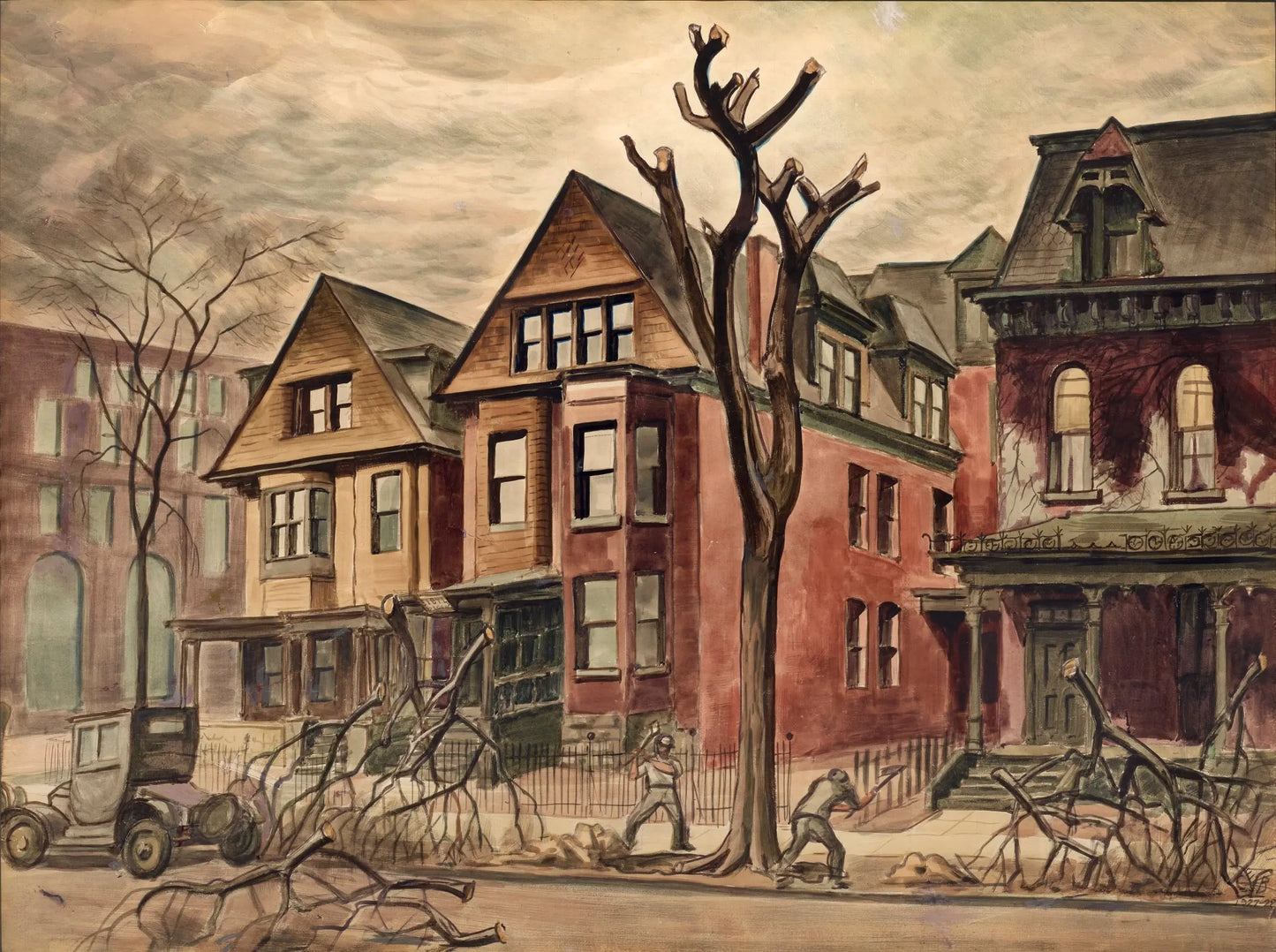{{ product_title }} Fine Art Print | {{ product_vendor }} Jakero77 Charles Burchfield - Civic Improvement (1927-28) - 17" x 22" Fine Art Print Art Print  Jakero77