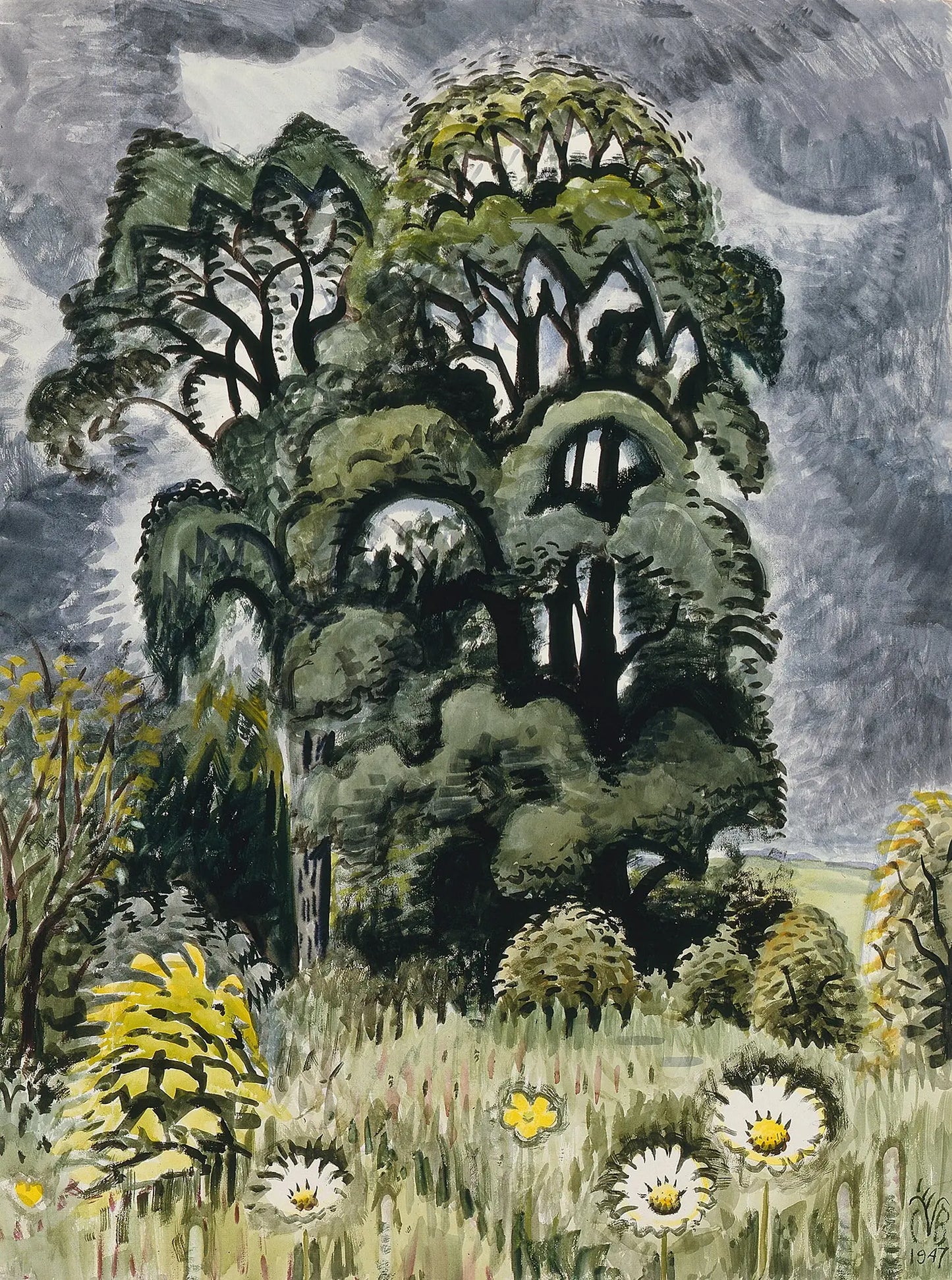 {{ product_title }} Fine Art Print | {{ product_vendor }} Jakero77 Charles Burchfield - Hush Before the Storm (1947) - 17" x 22" Fine Art Print Art Print  Jakero77