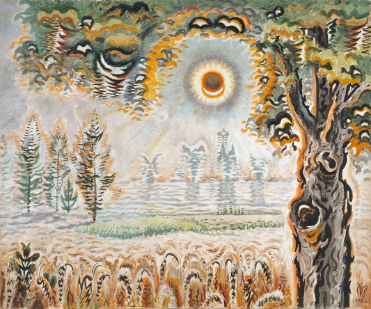 {{ product_title }} Fine Art Print | {{ product_vendor }} Jakero77 Charles Burchfield - July Drought Sun (1949-60) - 17" x 22" Fine Art Print Art Print  Jakero77