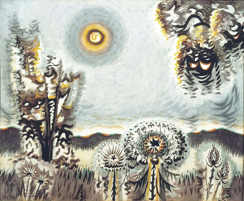 {{ product_title }} Fine Art Print | {{ product_vendor }} Jakero77 Charles Burchfield - Sultry Moon (1959) - 17" x 22" Fine Art Print Art Print  Jakero77