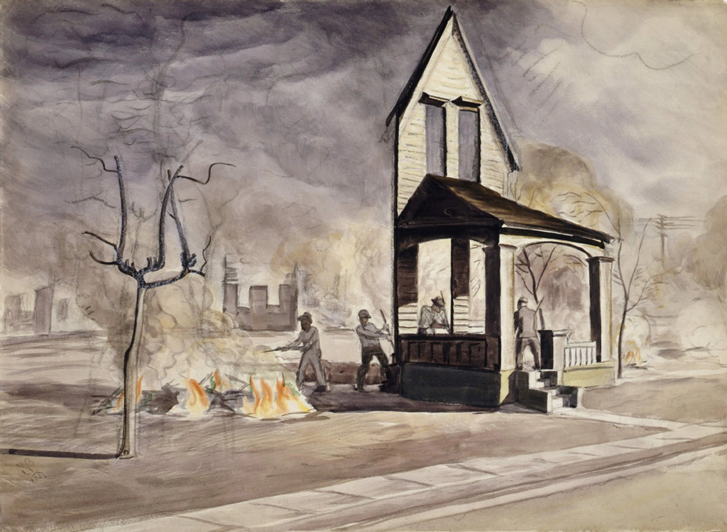 {{ product_title }} Fine Art Print | {{ product_vendor }} Jakero77 Charles Burchfield - The Builders, House Wreckers in June (1931) Signed - 17" x 22" Fine Art Print Art Print  Jakero77