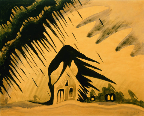 {{ product_title }} Fine Art Print | {{ product_vendor }} Jakero77 Charles Burchfield - The East Wind (1918) Signed - 17" x 22" Fine Art Print Art Print  Jakero77