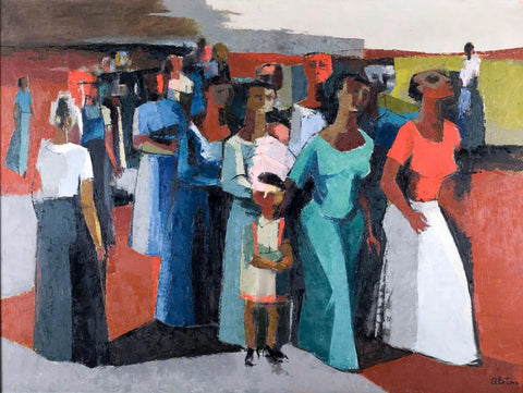 {{ product_title }} Fine Art Print | {{ product_vendor }} Jakero77 Charles Henry Alston - Oh Freedom! Walking (1958) - 17" x 22" Fine Art Print Art Print  Jakero77