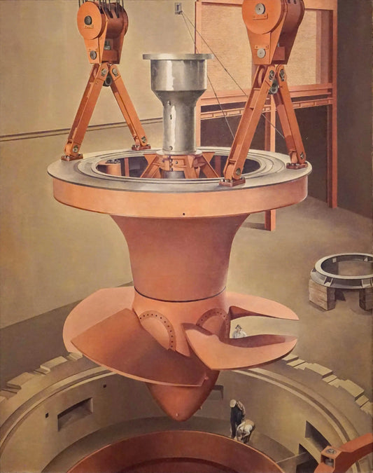 {{ product_title }} Fine Art Print | {{ product_vendor }} Jakero77 Charles Sheeler - Suspended Power (1939) - 17" x 22" Fine Art Print Art Print  Jakero77