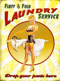 {{ product_title }} Fine Art Print | {{ product_vendor }} Jakero77 Cheeky Laundry Sign Drop Your Pants Here 1950s Pin-up Girl - 17" x 22" Art Print Art Print  Jakero77