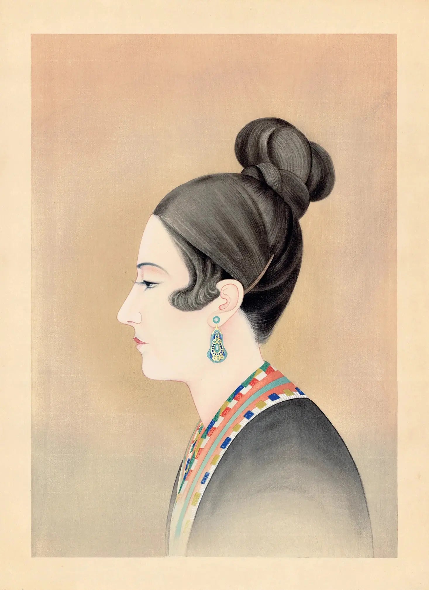 {{ product_title }} Fine Art Print | {{ product_vendor }} Jakero77 Chiura Obata - Before Singing: Madame Talia Savanieva (1930) - 17"x22" Art Print Art Print  Jakero77