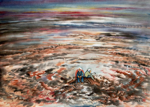 {{ product_title }} Fine Art Print | {{ product_vendor }} Jakero77 Chiura Obata - Devastation (1945) Watercolor - 17" x 22" Fine Art Print Art Print  Jakero77
