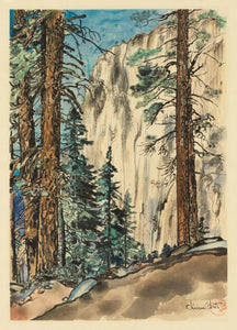 {{ product_title }} Fine Art Print | {{ product_vendor }} Jakero77 Chiura Obata - Eagle Peak Trail (1930) - 17" x 22" Fine Art Print Art Print  Jakero77