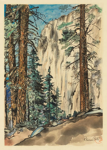 {{ product_title }} Fine Art Print | {{ product_vendor }} Jakero77 Chiura Obata - Eagle Peak Trail (1930) - 17" x 22" Fine Art Print Art Print  Jakero77