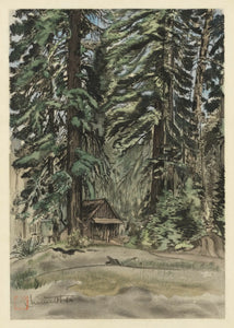 {{ product_title }} Fine Art Print | {{ product_vendor }} Jakero77 Chiura Obata - Evening of Carl Inn, Yosemite (1930) - 17" x 22" Fine Art Print Art Print  Jakero77