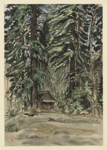 {{ product_title }} Fine Art Print | {{ product_vendor }} Jakero77 Chiura Obata - Evening of Carl Inn, Yosemite (1930) - 17" x 22" Fine Art Print Art Print  Jakero77