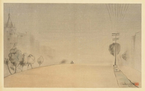 {{ product_title }} Fine Art Print | {{ product_vendor }} Jakero77 Chiura Obata - Foggy Morning Van Ness Ave S. F. (1930) - 17"x22" Fine Art Print Art Print  Jakero77