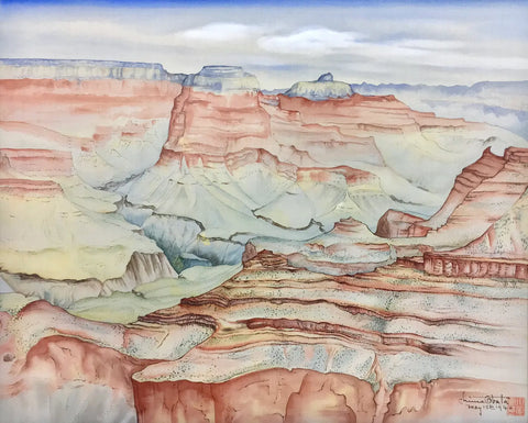 {{ product_title }} Fine Art Print | {{ product_vendor }} Jakero77 Chiura Obata - Grand Canyon (May 15th, 1940) - 17" x 22" Fine Art Print Art Print  Jakero77