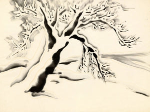 {{ product_title }} Fine Art Print | {{ product_vendor }} Jakero77 Chiura Obata - Large Tree in Snow (circa 1930s) - 17" x 22" Fine Art Print Art Print  Jakero77