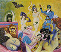 {{ product_title }} Fine Art Print | {{ product_vendor }} Jakero77 Chiura Obata - Le Magicien (1944) The Magician Nudes - 17" x 22" Fine Art Print Art Print  Jakero77