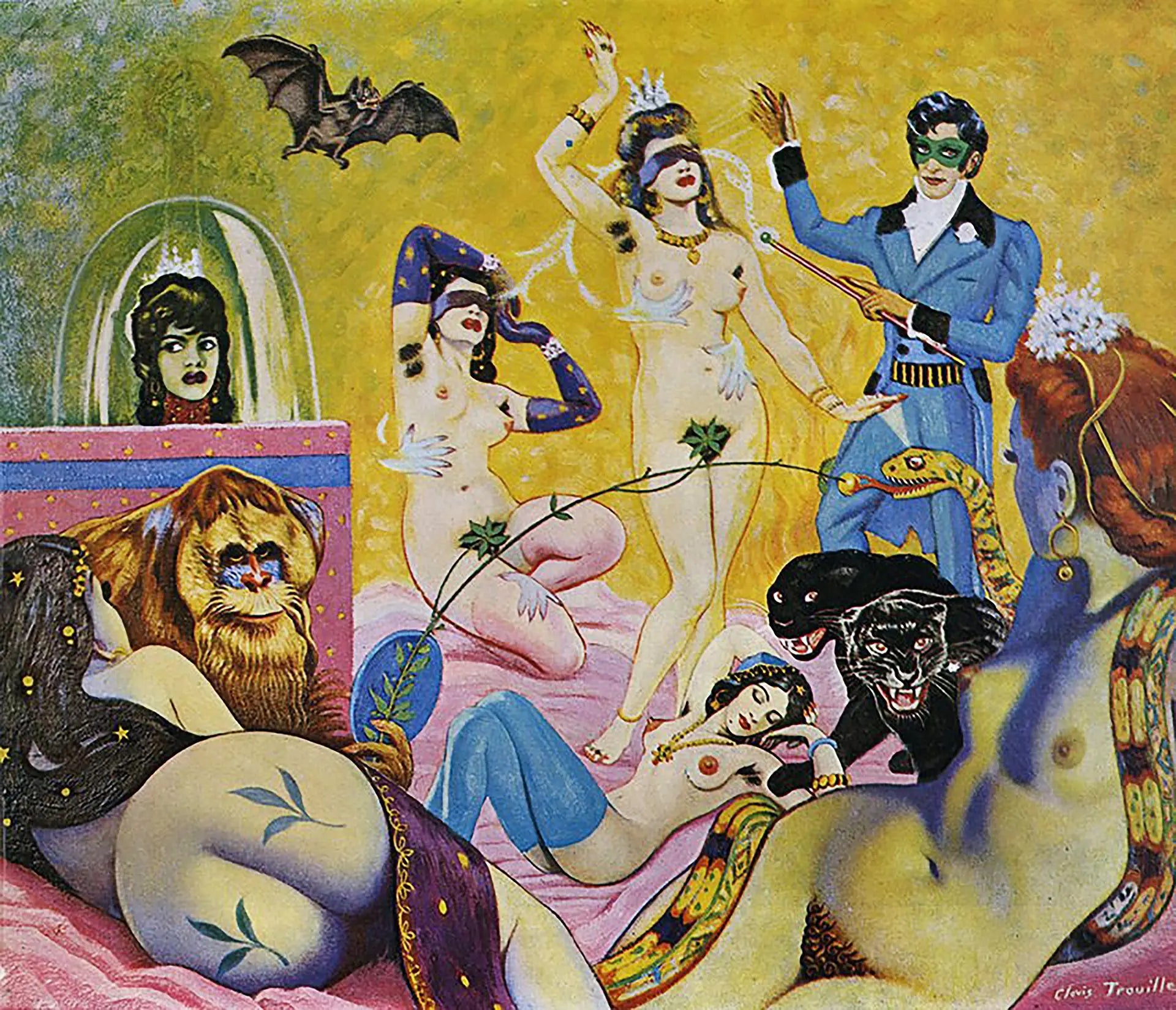 {{ product_title }} Fine Art Print | {{ product_vendor }} Jakero77 Chiura Obata - Le Magicien (1944) The Magician Nudes - 17" x 22" Fine Art Print Art Print  Jakero77