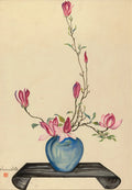 {{ product_title }} Fine Art Print | {{ product_vendor }} Jakero77 Chiura Obata - Magnolia in a Blue Round Vase (1930s) Flowers - 17"x22" Art Print Art Print  Jakero77