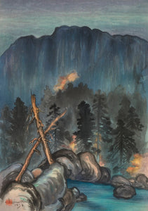 {{ product_title }} Fine Art Print | {{ product_vendor }} Jakero77 Chiura Obata - Merced River, Yosemite Valley (1930) - 17" x 22" Fine Art Print Art Print  Jakero77