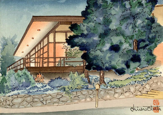 {{ product_title }} Fine Art Print | {{ product_vendor }} Jakero77 Chiura Obata - Midcentury Modernist California Home (1950s) - 17"x22" Art Print Art Print  Jakero77