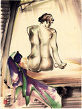 {{ product_title }} Fine Art Print | {{ product_vendor }} Jakero77 Chiura Obata - Seated Nude Woman (1939) - 17" x 22" Fine Art Print Art Print  Jakero77