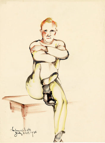 {{ product_title }} Fine Art Print | {{ product_vendor }} Jakero77 Chiura Obata - Study of a Seated Man (1934) - 17" x 22" Fine Art Print Art Print  Jakero77