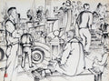 {{ product_title }} Fine Art Print | {{ product_vendor }} Jakero77 Chiura Obata - Untitled U.C. Berkeley (circa 1930s) - 17" x 22" Fine Art Print Art Print  Jakero77