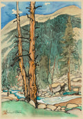 {{ product_title }} Fine Art Print | {{ product_vendor }} Jakero77 Chiura Obata - Upper Lyell Fork, near Lyell Glacier (1930) - 17" x 22" Art Print Art Print  Jakero77