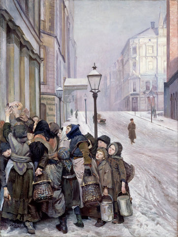 {{ product_title }} Fine Art Print | {{ product_vendor }} Jakero77 Christian Krohg - Struggle for Survival (1888-89) Signed - 17" x 22" Art Print Art Print  Jakero77