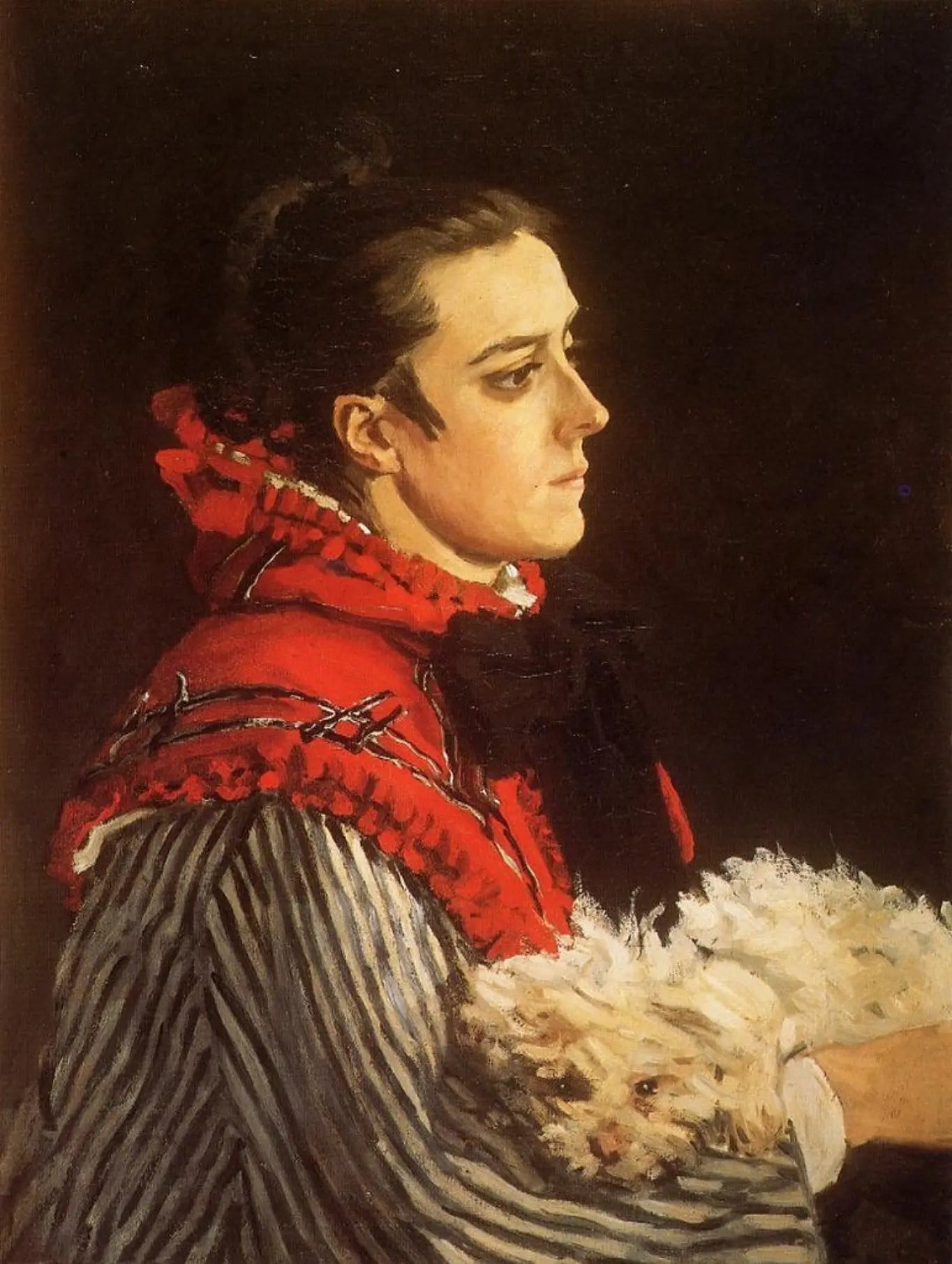 {{ product_title }} Fine Art Print | {{ product_vendor }} Jakero77 Claude Monet - Camille with a Small Dog (1866) - 17" x 22" Fine Art Print Art Print  Jakero77