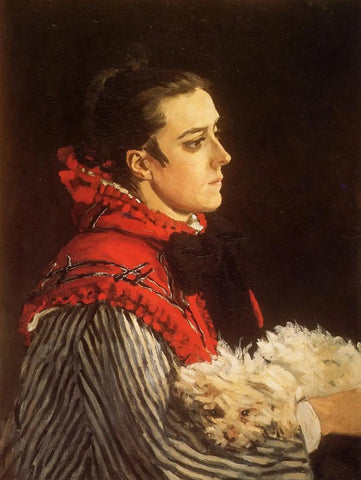 {{ product_title }} Fine Art Print | {{ product_vendor }} Jakero77 Claude Monet - Camille with a Small Dog (1866) - 17" x 22" Fine Art Print Art Print  Jakero77