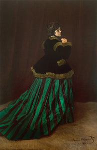 {{ product_title }} Fine Art Print | {{ product_vendor }} Jakero77 Claude Monet - Camille, The Woman in Green Dress (1866) Signed - 17" x 22" Print Art Print  Jakero77