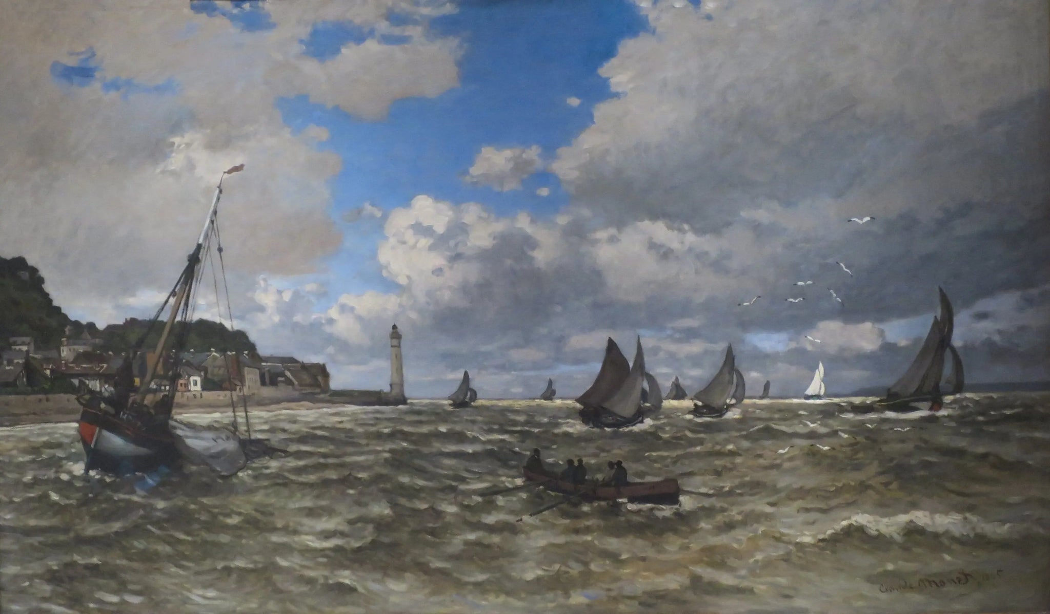 {{ product_title }} Fine Art Print | {{ product_vendor }} Jakero77 Claude Monet - The Seine Estuary at Honfluer (1865) - 17" x 22" Fine Art Print Art Print  Jakero77
