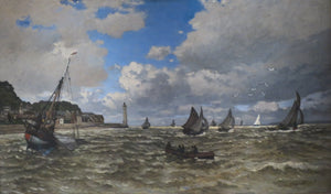 {{ product_title }} Fine Art Print | {{ product_vendor }} Jakero77 Claude Monet - The Seine Estuary at Honfluer (1865) - 17" x 22" Fine Art Print Art Print  Jakero77