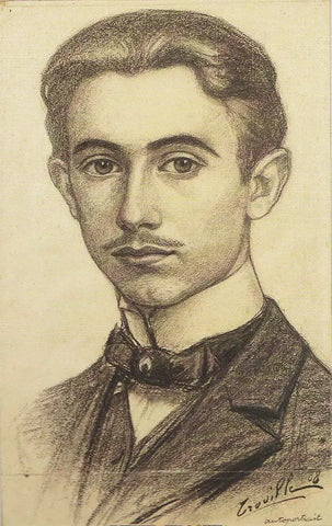 {{ product_title }} Fine Art Print | {{ product_vendor }} Jakero77 Clovis Trouille - Autoportrait (1908) Belle èpoque - 17" x 22" Fine Art Print Art Print  Jakero77