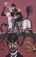 {{ product_title }} Fine Art Print | {{ product_vendor }} Jakero77 Clovis Trouille - La Centauresse Cadre Noir Catholique (1940) - 17" x 22" Fine Art Print Art Print  Jakero77