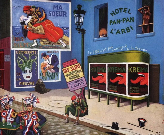 {{ product_title }} Fine Art Print | {{ product_vendor }} Jakero77 Clovis Trouille - La Rue des Enfants Trouvés (1934) Nudes - 17" x 22" Art Print Art Print  Jakero77