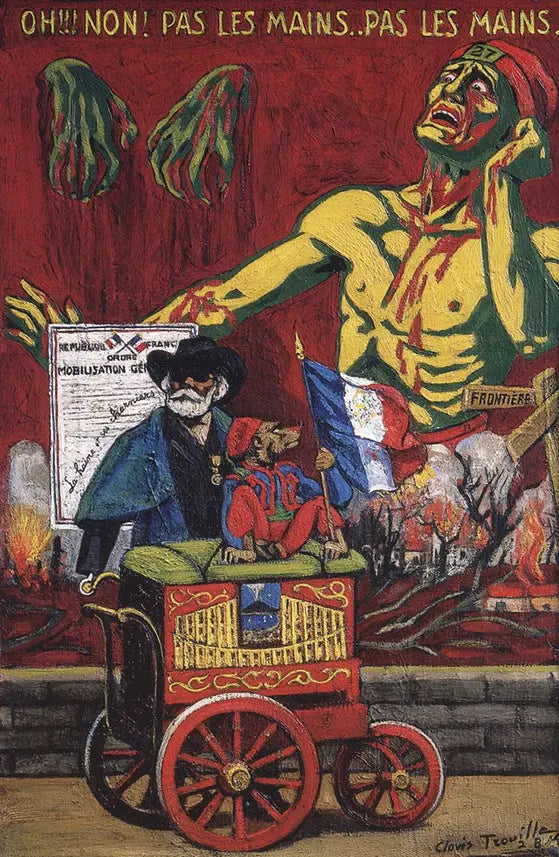 {{ product_title }} Fine Art Print | {{ product_vendor }} Jakero77 Clovis Trouille - La complainte du mauvais départ (1914) Organ Grinder - 17"x22" Fine Art Print Art Print  Jakero77