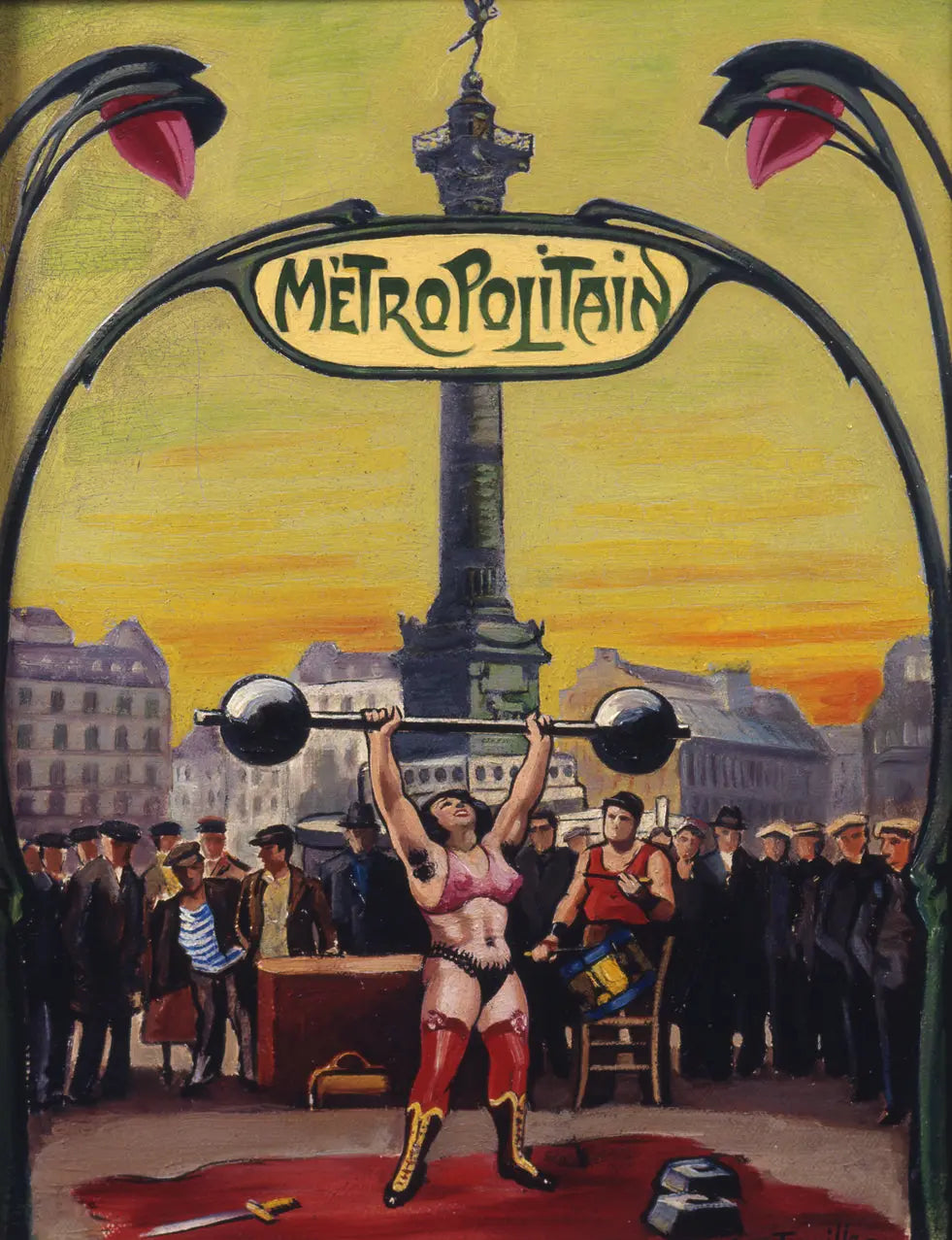 {{ product_title }} Fine Art Print | {{ product_vendor }} Jakero77 Clovis Trouille - The Strong Woman of Bastoche (1934) - 17" x 22" Fine Art Print Art Print  Jakero77