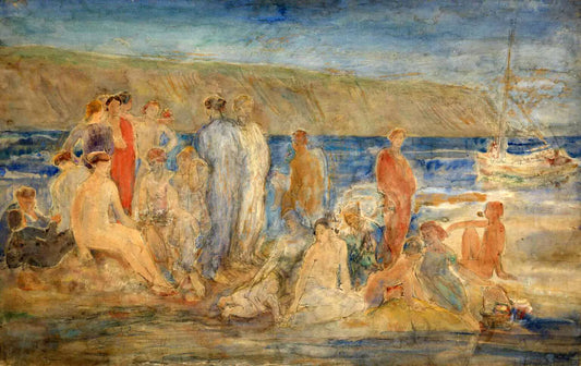 {{ product_title }} Fine Art Print | {{ product_vendor }} Jakero77 Dame Ethel Walker - The Bathers, Nude (1910-20) - 17" x 22" Fine Art Print Art Print  Jakero77