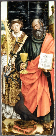 {{ product_title }} Fine Art Print | {{ product_vendor }} Jakero77 Defendente Ferrari - Saints John the Evangelist & Lawrence - 17" x 22" Art Print Art Print  Jakero77