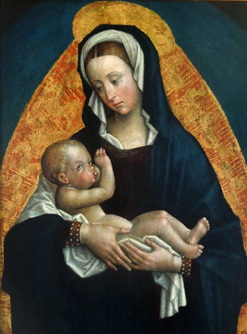 {{ product_title }} Fine Art Print | {{ product_vendor }} Jakero77 Defendente Ferrari - The Virgin Nursing Infant Jesus - 17" x 22" Fine Art Print Art Print  Jakero77